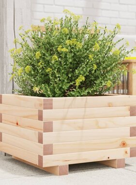 VidaXL Plantenbak 40x40x26,5 cm massief grenenhout