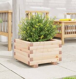 VidaXL Plantenbak 40x40x26,5 cm massief grenenhout