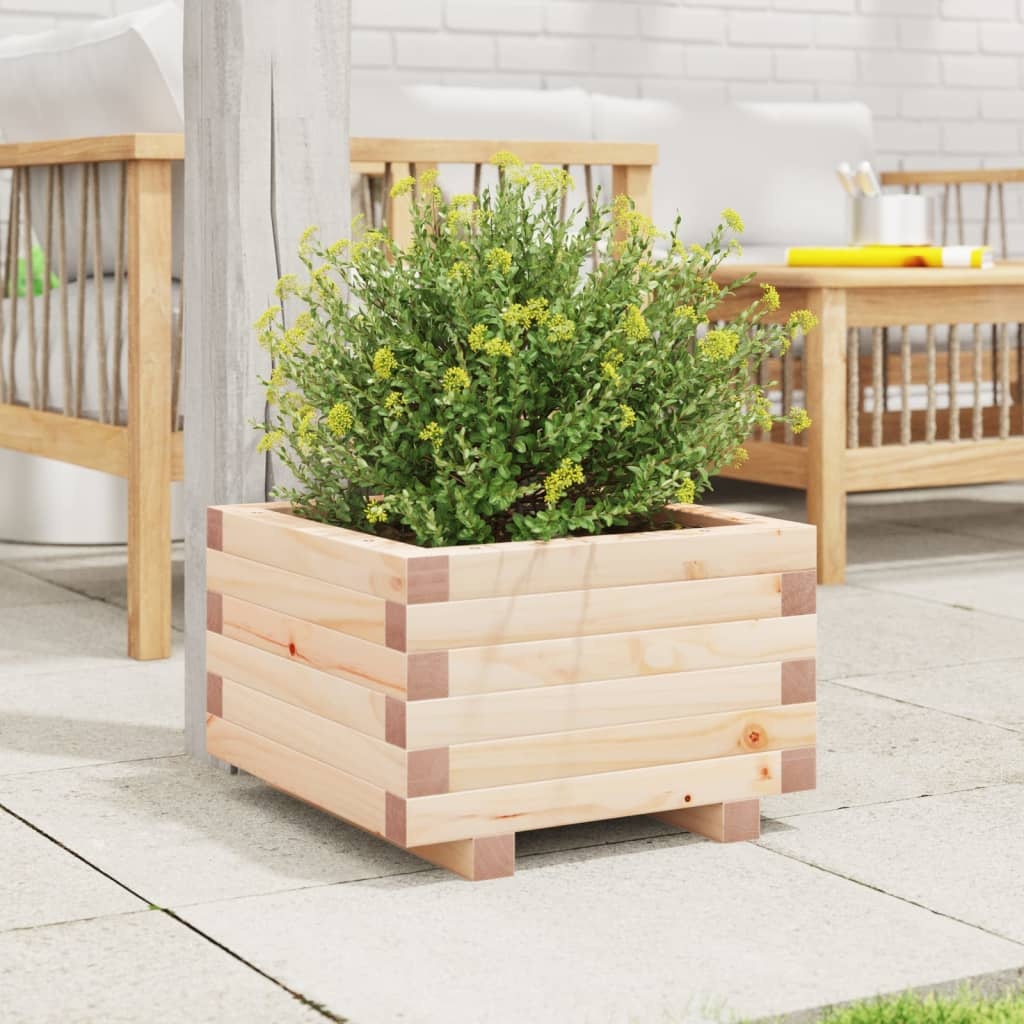 VidaXL Plantenbak 40x40x26,5 cm massief grenenhout