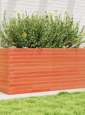 VidaXL Plantenbak 110x60x45,5 cm massief grenenhout wasbruin