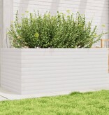VidaXL Plantenbak 110x60x45,5 cm massief grenenhout wit