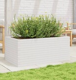 VidaXL Plantenbak 110x60x45,5 cm massief grenenhout wit