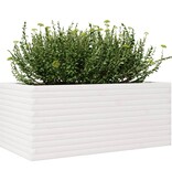 VidaXL Plantenbak 110x60x45,5 cm massief grenenhout wit