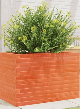 VidaXL Plantenbak 70x40x45,5 cm massief grenenhout wasbruin