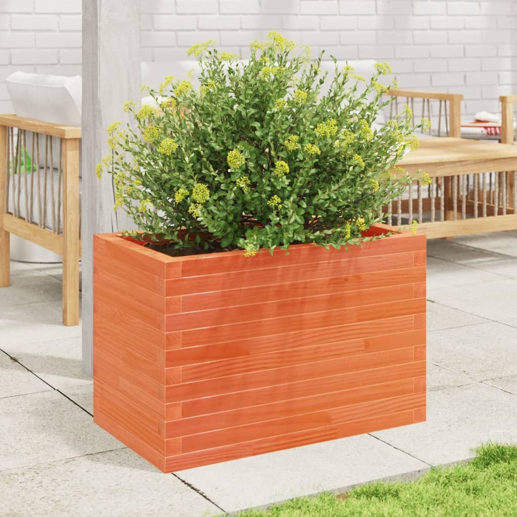 VidaXL Plantenbak 70x40x45,5 cm massief grenenhout wasbruin