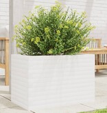 VidaXL Plantenbak 70x40x45,5 cm massief grenenhout wit