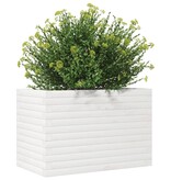 VidaXL Plantenbak 70x40x45,5 cm massief grenenhout wit