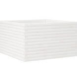 VidaXL Plantenbak 80x80x45,5 cm massief grenenhout wit