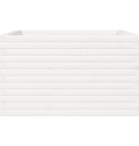VidaXL Plantenbak 80x80x45,5 cm massief grenenhout wit