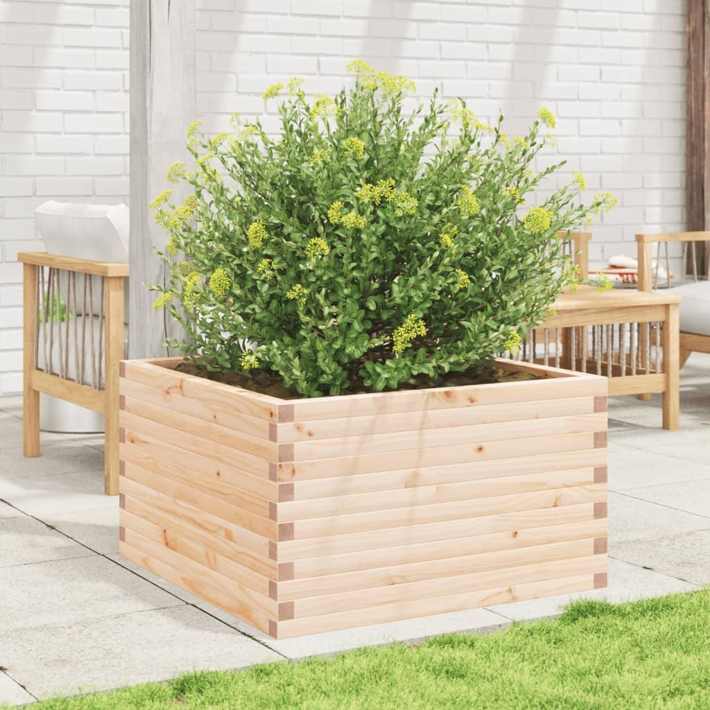 VidaXL Plantenbak 80x80x45,5 cm massief grenenhout