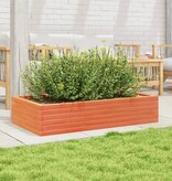VidaXL Plantenbak 110x60x23 cm massief grenenhout wasbruin