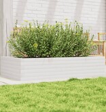 VidaXL Plantenbak 110x60x23 cm massief grenenhout wit