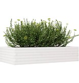 VidaXL Plantenbak 110x60x23 cm massief grenenhout wit