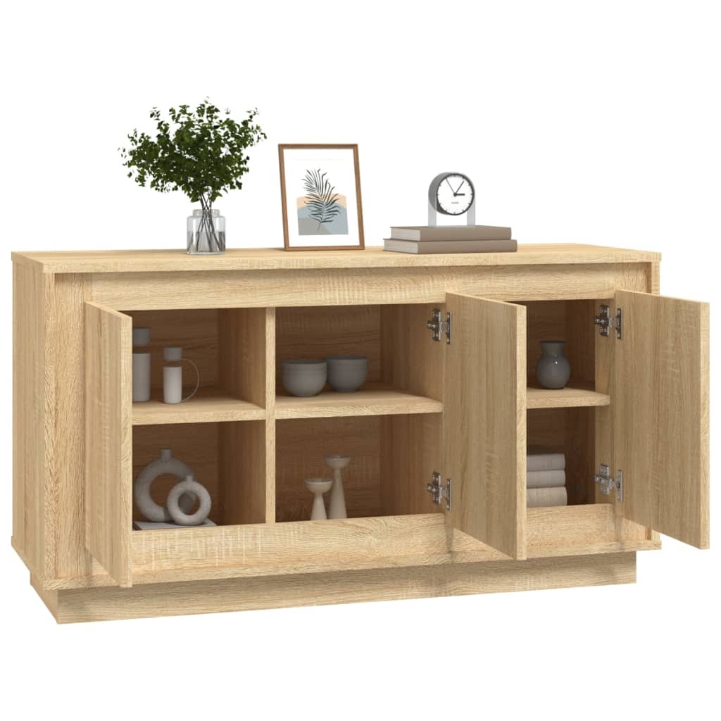 VidaXL Dressoir 102x35x55 cm bewerkt hout sonoma eikenkleurig