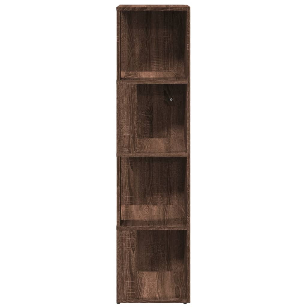 VidaXL Hoekkast 33x33x132 cm bewerkt hout bruin eikenkleur