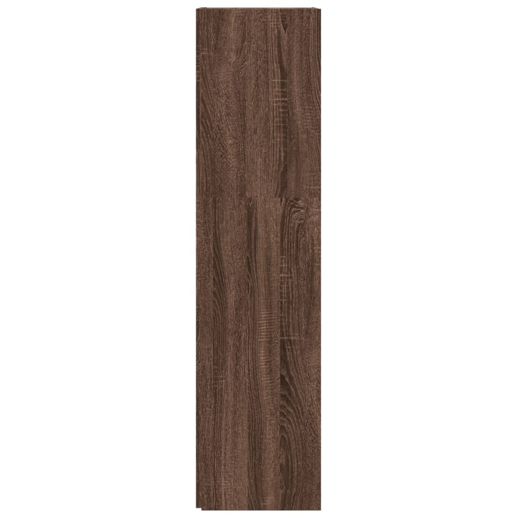 VidaXL Hoekkast 33x33x132 cm bewerkt hout bruin eikenkleur