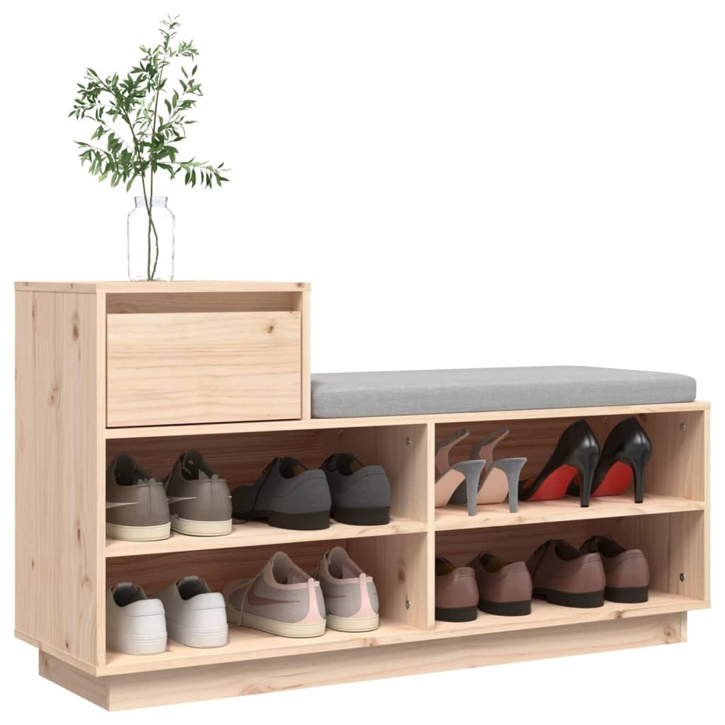 VidaXL Schoenenkast 110x34x61 cm massief grenenhout