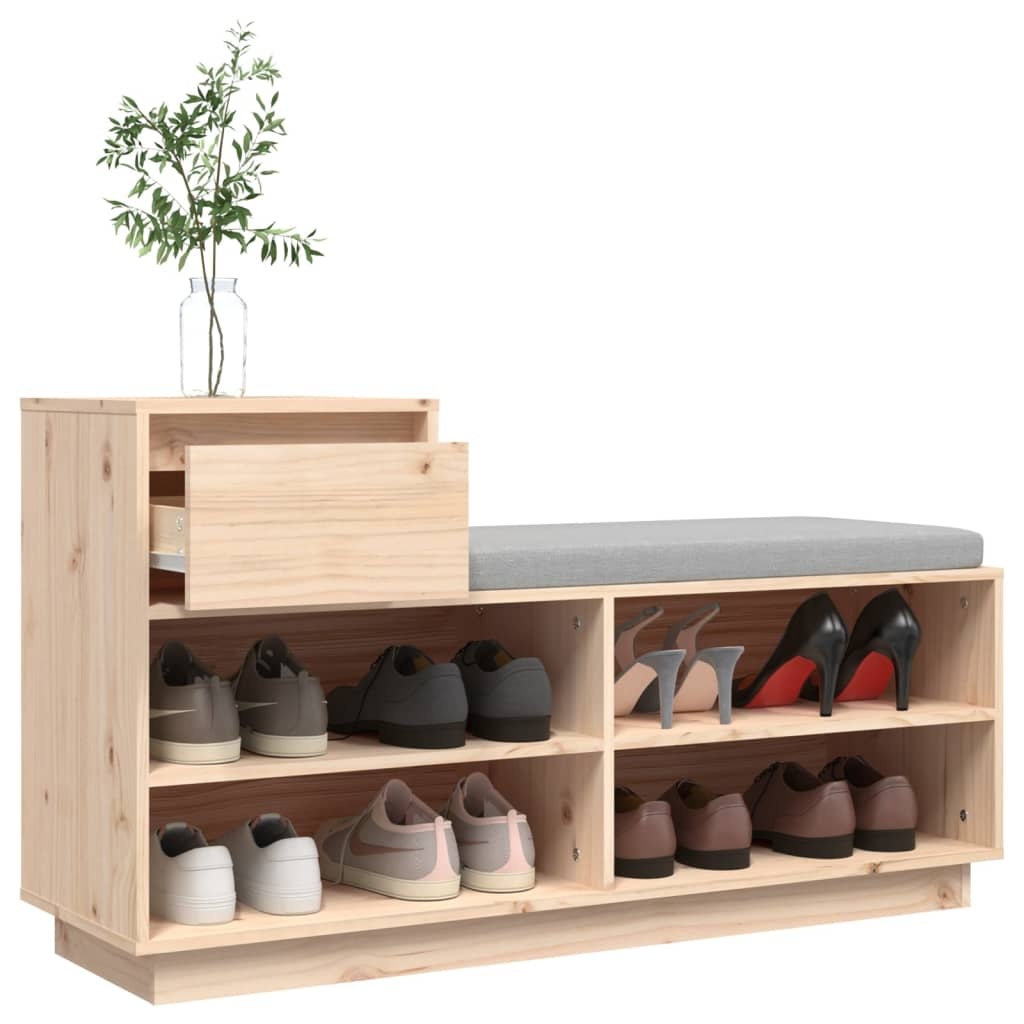 VidaXL Schoenenkast 110x34x61 cm massief grenenhout
