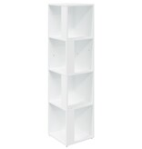 VidaXL Hoekkast 33x33x132 cm bewerkt hout wit