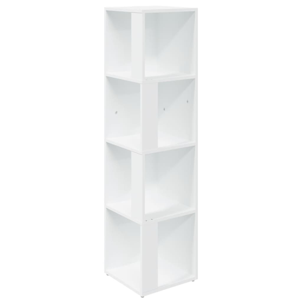 VidaXL Hoekkast 33x33x132 cm bewerkt hout wit