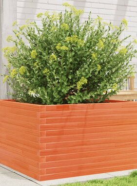 VidaXL Plantenbak 80x80x45,5 cm massief grenenhout wasbruin