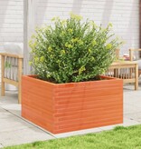 VidaXL Plantenbak 80x80x45,5 cm massief grenenhout wasbruin