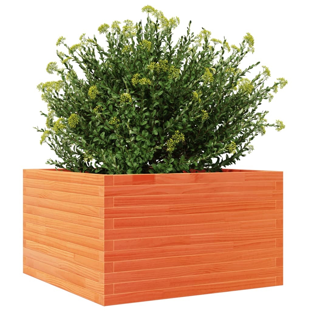 VidaXL Plantenbak 80x80x45,5 cm massief grenenhout wasbruin