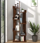 VidaXL Boekenkast 48x25,5x140 cm bewerkt hout bruin eikenkleur