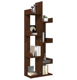 VidaXL Boekenkast 48x25,5x140 cm bewerkt hout bruin eikenkleur