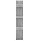 VidaXL Boekenkast 48x25,5x140 cm bewerkt hout grijs sonoma eikenkleur