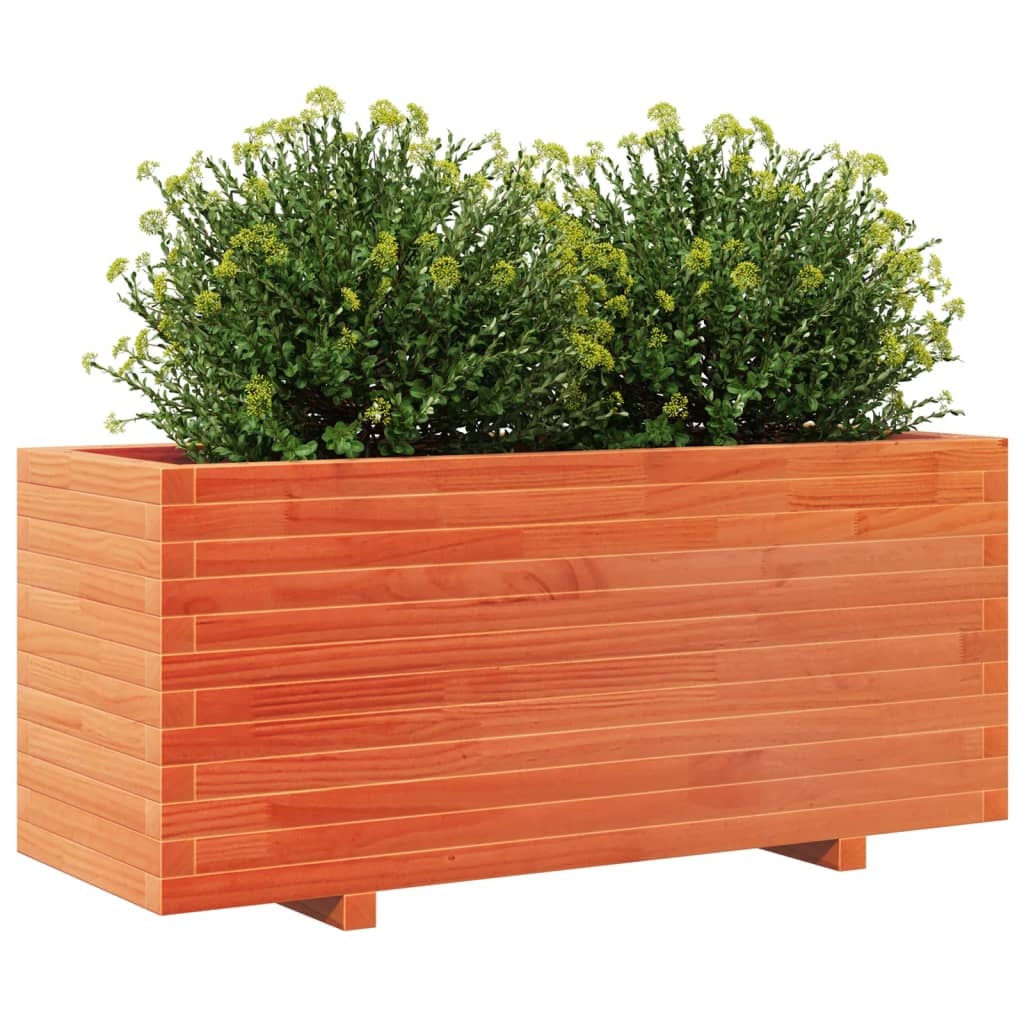 VidaXL Plantenbak 110x40x49,5 cm massief grenenhout wasbruin