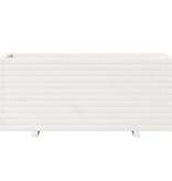 VidaXL Plantenbak 110x40x49,5 cm massief grenenhout wit