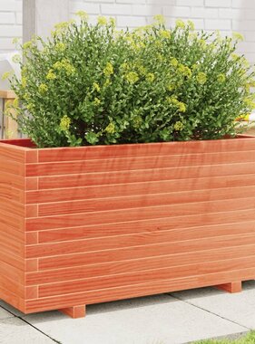 VidaXL Plantenbak 90x40x49,5 cm massief grenenhout wasbruin