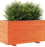 VidaXL Plantenbak 90x40x49,5 cm massief grenenhout wasbruin