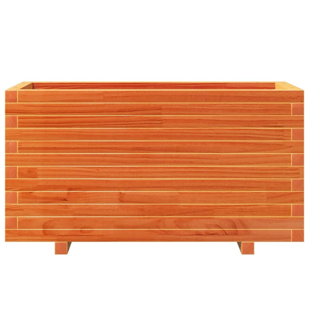 VidaXL Plantenbak 90x40x49,5 cm massief grenenhout wasbruin