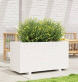 VidaXL Plantenbak 90x40x49,5 cm massief grenenhout wit
