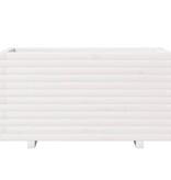 VidaXL Plantenbak 90x40x49,5 cm massief grenenhout wit