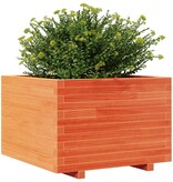 VidaXL Plantenbak 70x70x49,5 cm massief grenenhout wasbruin