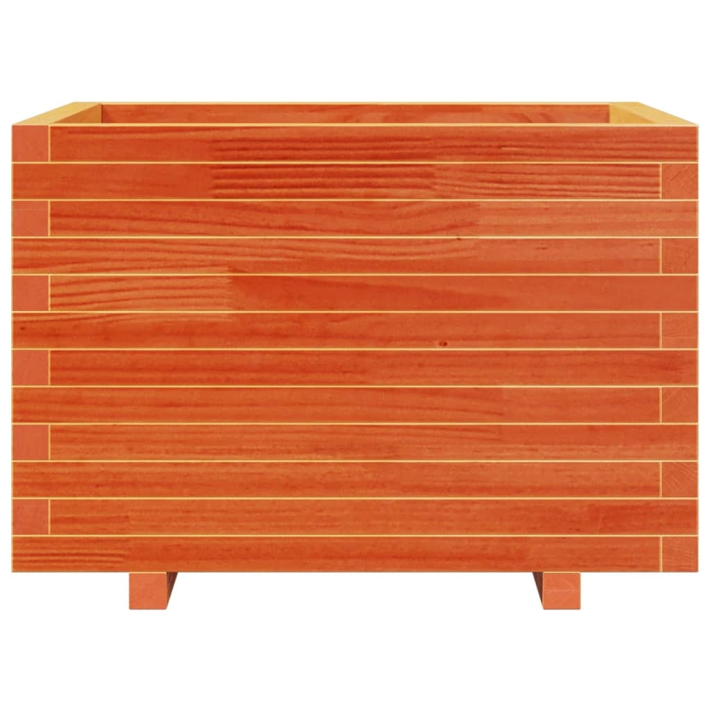 VidaXL Plantenbak 70x70x49,5 cm massief grenenhout wasbruin