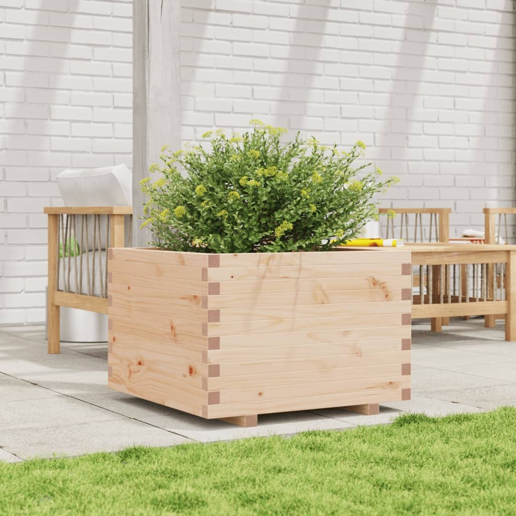 VidaXL Plantenbak 70x70x49,5 cm massief grenenhout