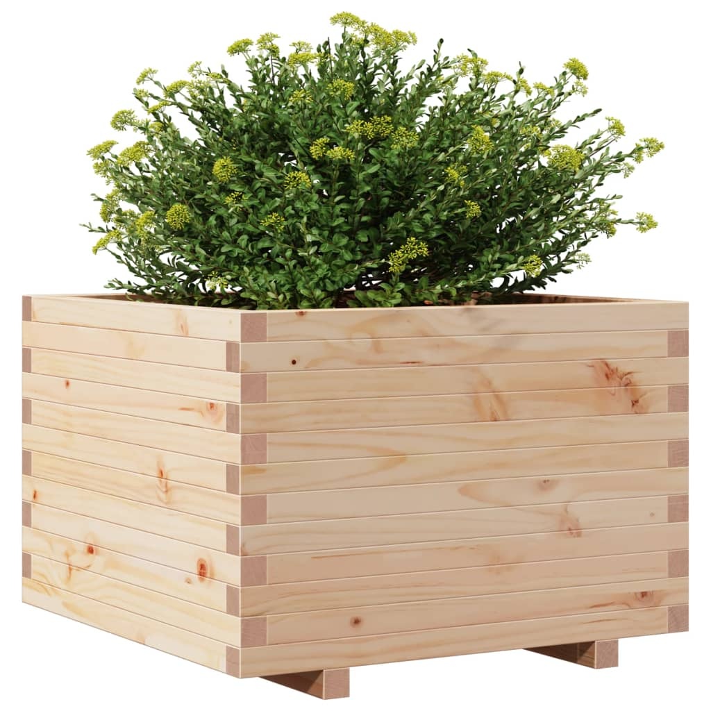 VidaXL Plantenbak 70x70x49,5 cm massief grenenhout
