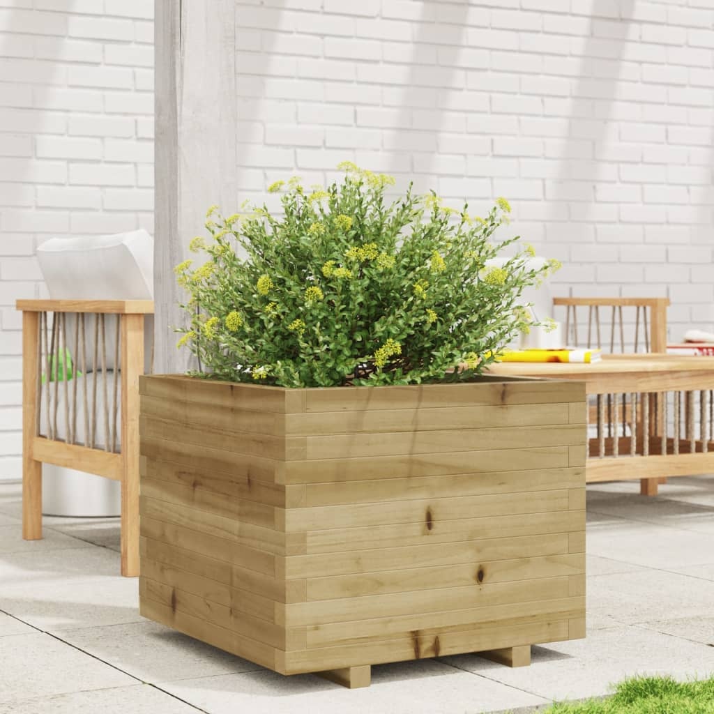 VidaXL Plantenbak 60x60x49,5 cm geïmpregneerd grenenhout