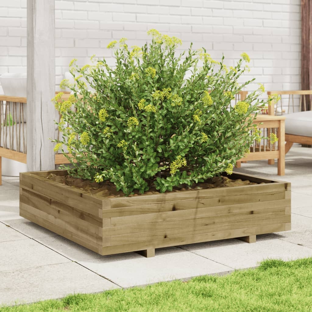 VidaXL Plantenbak 100x100x26,5 cm geïmpregneerd grenenhout