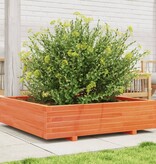 VidaXL Plantenbak 100x100x26,5 cm massief grenenhout wasbruin