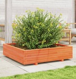 VidaXL Plantenbak 100x100x26,5 cm massief grenenhout wasbruin