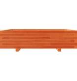 VidaXL Plantenbak 100x100x26,5 cm massief grenenhout wasbruin
