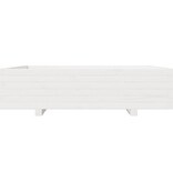 VidaXL Plantenbak 100x100x26,5 cm massief grenenhout wit