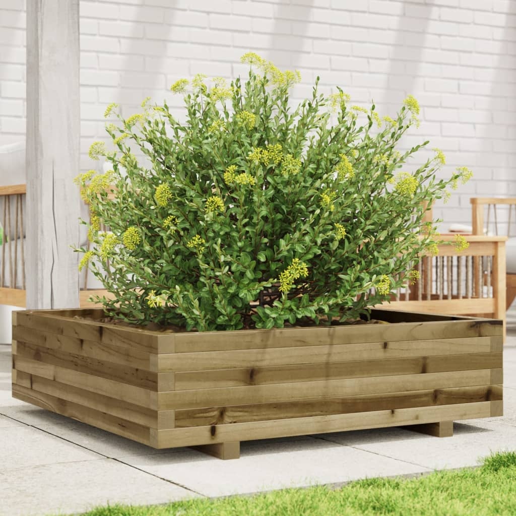 VidaXL Plantenbak 90x90x26,5 cm geïmpregneerd grenenhout
