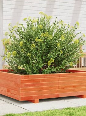 VidaXL Plantenbak 90x90x26,5 cm massief grenenhout wasbruin