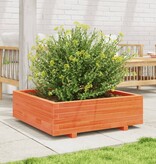 VidaXL Plantenbak 90x90x26,5 cm massief grenenhout wasbruin